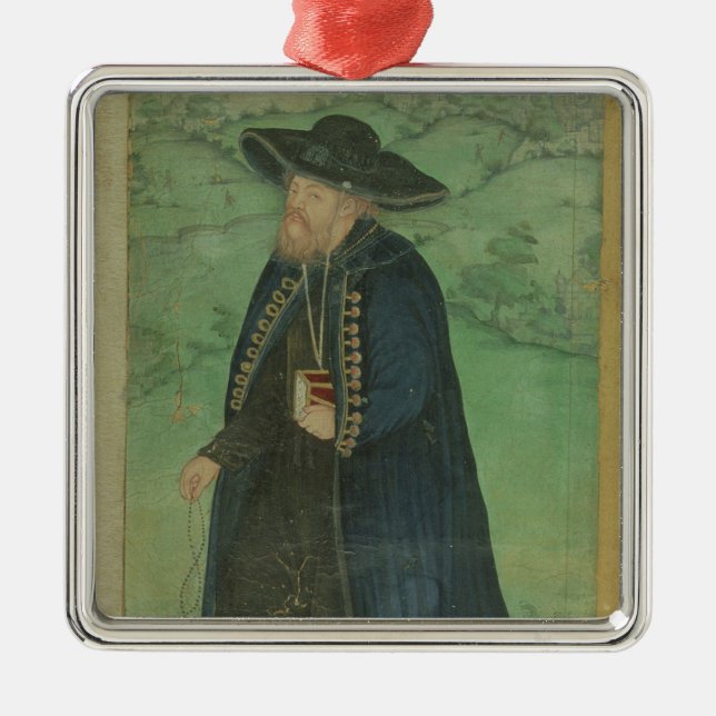 A Jesuit priest, inscribed in Persian: 'Jahangir S Metal Tree Decoration (Front)