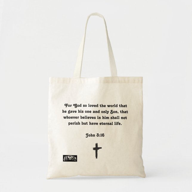 a Jesus tote bag (Front)