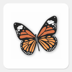 A Jewelled Monarch Butterfly Square Sticker