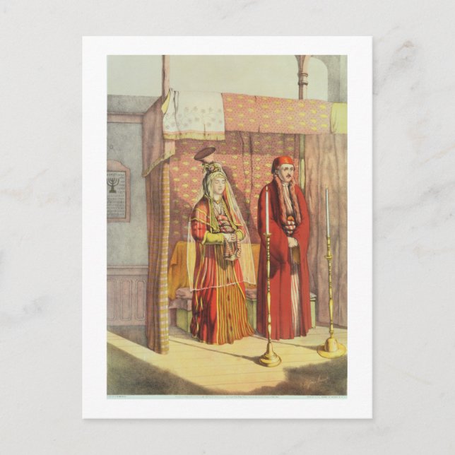 A Jewish Marriage, engraved by Charles Parsons, 18 Postcard (Front)