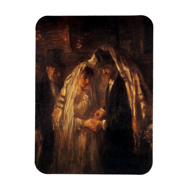 A Jewish Wedding by Jozef Israels - Circa 1903 Magnet (Vertical)
