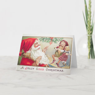 A Jolly Good Christmas Vintage Greeting Card