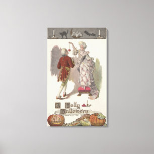 A Jolly HalloweenRestoration Dressed Couple Canvas Print