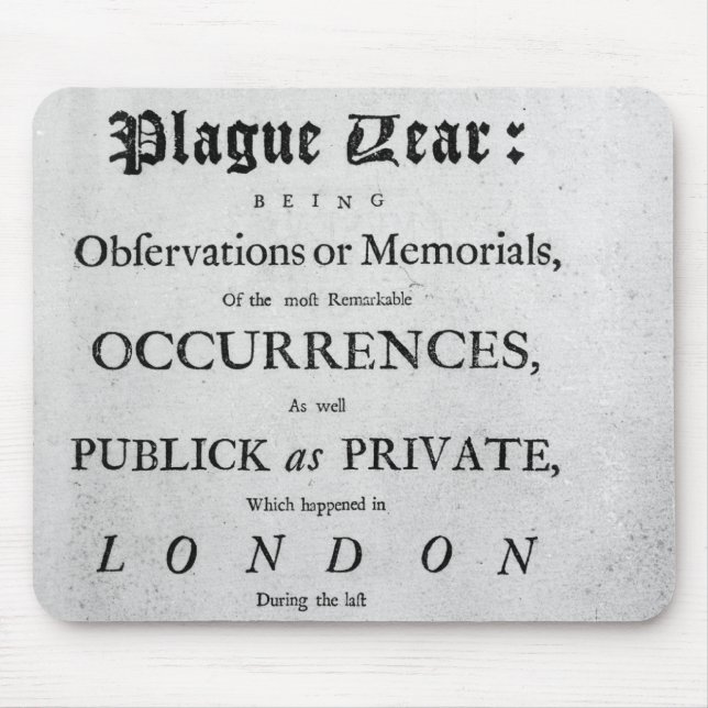 A Journal of the Plague Year, 1665 Mouse Mat (Front)