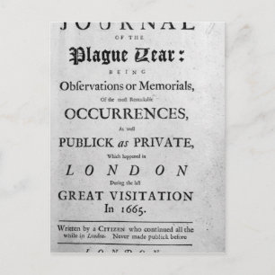 A Journal of the Plague Year, 1665 Postcard