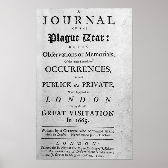 A Journal of the Plague Year, 1665 Poster (Front)