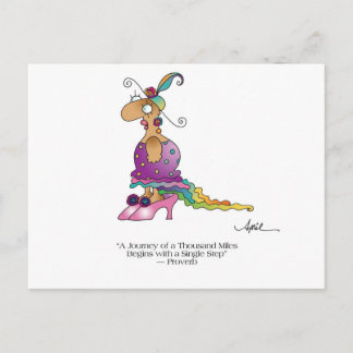 A JOURNEY BEGINS Postcard by April McCallum