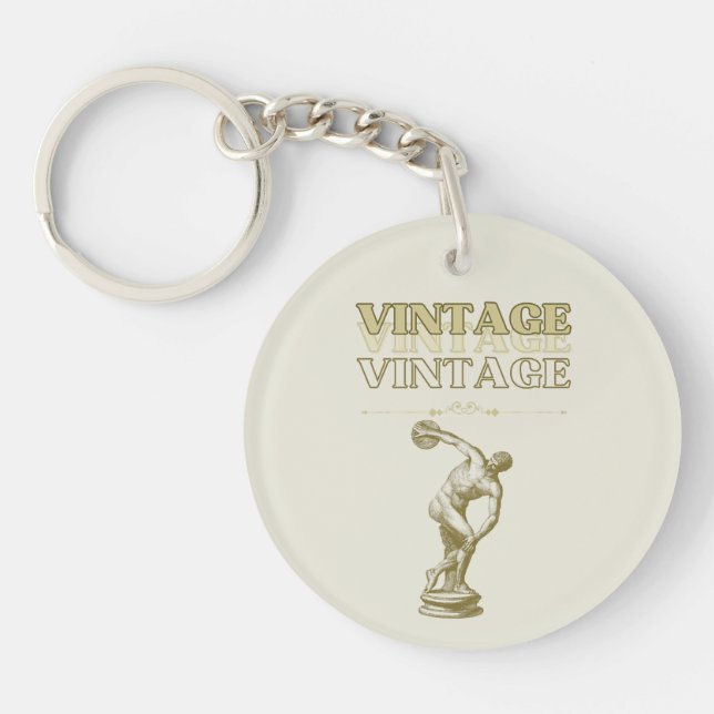 A Journey through Vintage Aesthetic Key Ring (Front)