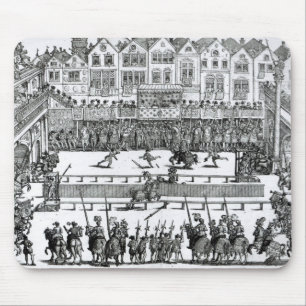 A Jousting Scene Mouse Mat