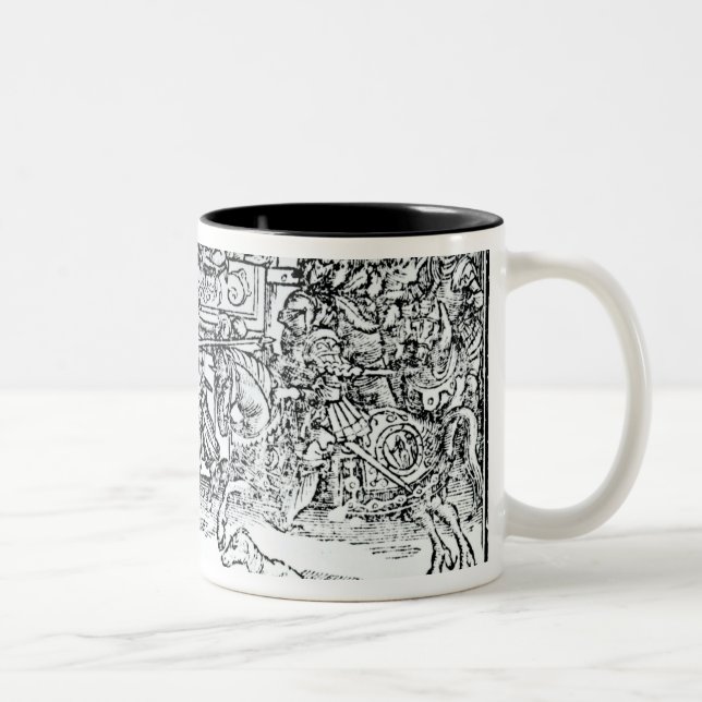 A Jousting Tournament Two-Tone Coffee Mug (Right)