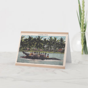 "A Joy Ride in Florida" Black Americana Card