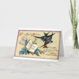 A Joyful Birthday Vintage 1913 Repro Card