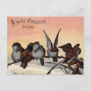 A Joyful Christmas Holiday Postcard