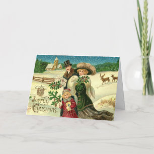 A Joyful Christmas Vintage Christmas Card