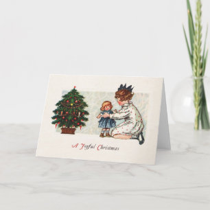 A Joyful Christmas - vintage Holiday Card
