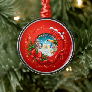 A joyful design to welcome 2027 metal tree decoration