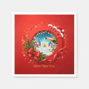 A joyful design to welcome 2027 napkin