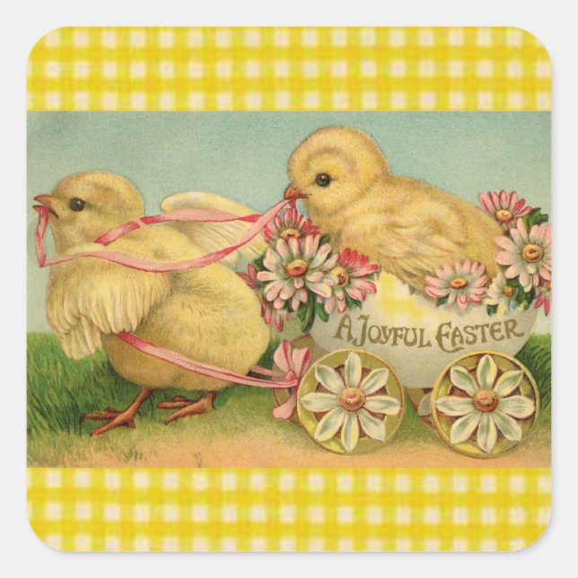 A Joyful Easter Square Sticker (Front)