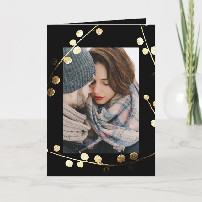 A Joyful Noel Faux Gold Photo Card (Front)