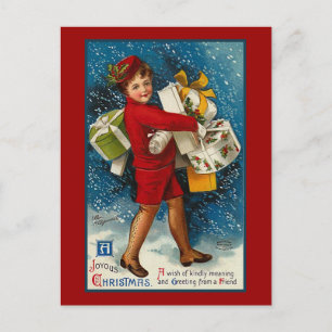 "A Joyous Christmas" Holiday Postcard