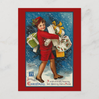 "A Joyous Christmas" Holiday Postcard