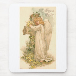 A Joyous Easter Angel Vintage Easter Mouse Mat