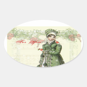 A Joyous Noel Oval Sticker