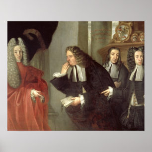A Judge and Three Advocates, Venetian School (oil Poster