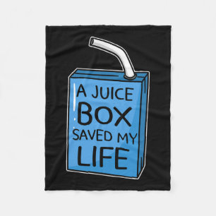 A Juice Box Saved My Life Diabetes Awareness Blue Fleece Blanket