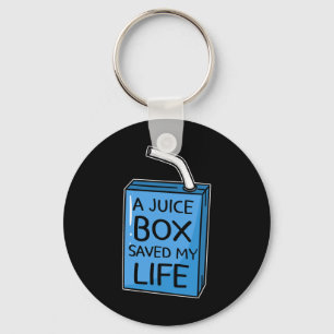 A Juice Box Saved My Life Diabetes Awareness Blue Key Ring