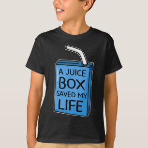 A Juice Box Saved My Life Diabetes Awareness Blue T-Shirt