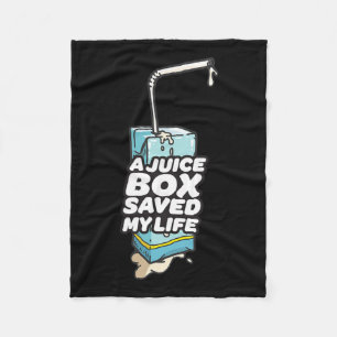 A Juice Box Saved My Life Diabetes Men Fleece Blanket