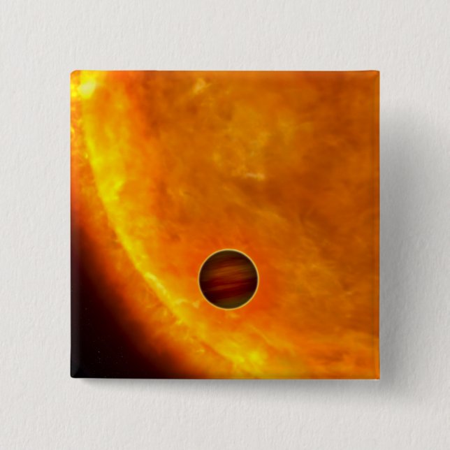 A Jupiter-sized planet 15 Cm Square Badge (Front)
