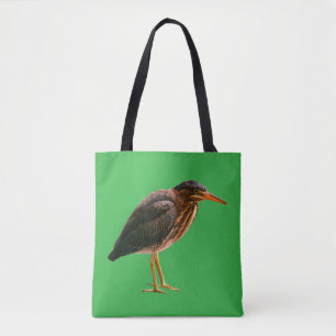 A juvenile Green Heron (Butorides virescens) Tote Bag