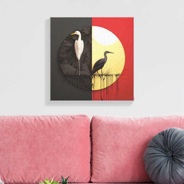 A juxtaposed scenes of nature canvas print (Insitu(LivingRoom))