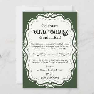 A Kaleidoscope of Celebration: Palm Leaf Green Invitation