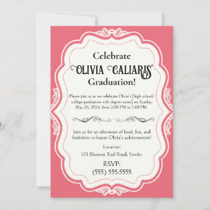 A Kaleidoscope of Celebration: Sun-Kissed Coral Invitation