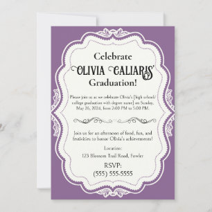 A Kaleidoscope of Celebration: Vivid Violet Invitation