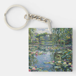 A kappa has been added to Claude Monet's "Water Li Key Ring
