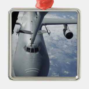A KC-10 Extender prepares to refuel a C-5 Galax Metal Tree Decoration