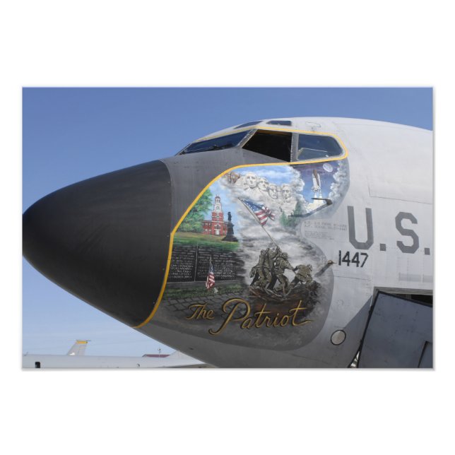 A KC-135 Stratotankerdisplaying patriotic nose Photo Print (Front)
