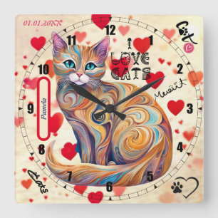 A Kids' Customisable Cat Clock