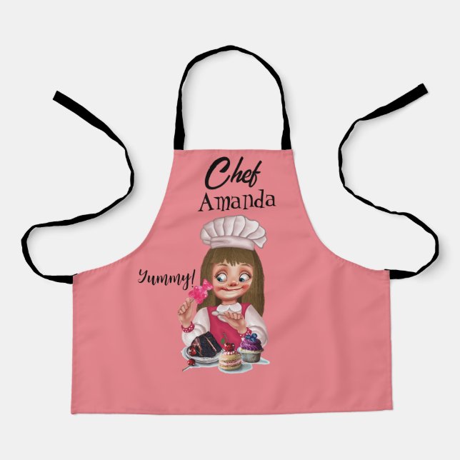 A Kids Pink  Apron (Front)