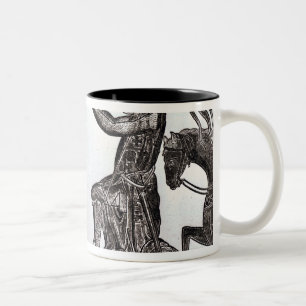 A King and a Knight Two-Tone Coffee Mug