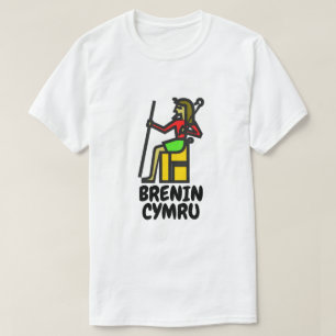A king and Welsh text brenin cymru T-Shirt