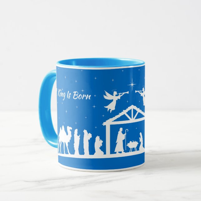 A King Is Born - Nativity Scene Mug  (Front Left)