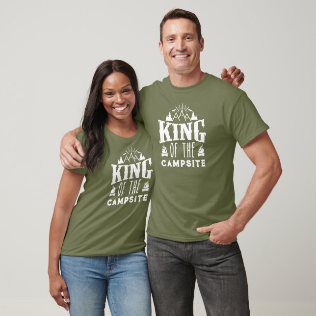A King Of The Campsite Text Camping Emblems T-Shirt (Unisex)