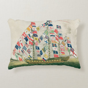 A King's Ship Decorative Cushion