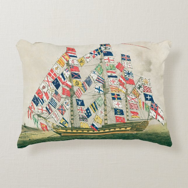 A King's Ship Decorative Cushion (Front)