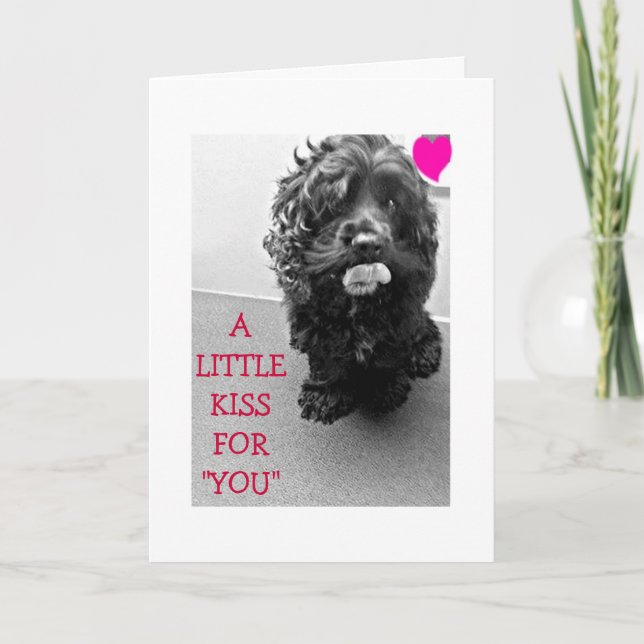 A KISS AND A WISH-YOUR BIRTHDAY SAYS DOGGIE CARD (Front)